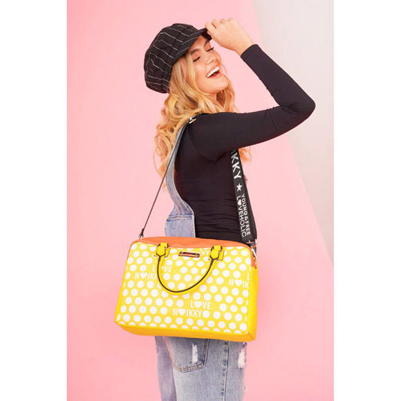 Nicole Lee | Bags | Nicole Lee Usa Contrast Polka Dot Handbag | Poshmark